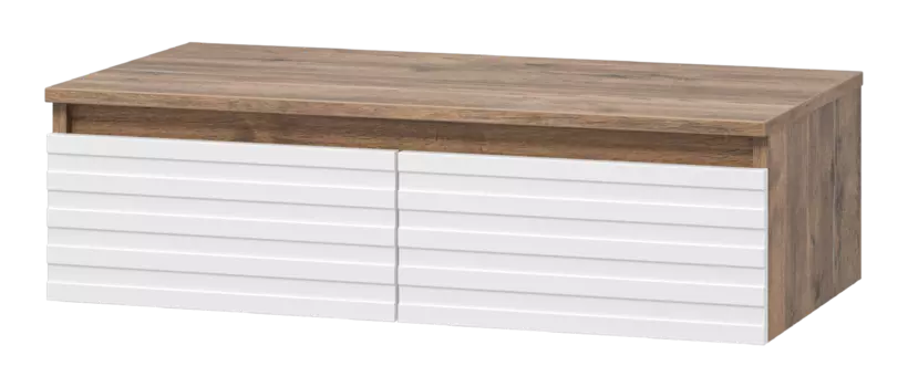 Консоль Brevita Dakota 80 см DAK-009080-19-012Я подвесная, белая, темное дерево