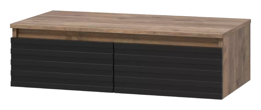 Консоль Brevita Dakota 80 см DAK-009080-19-022Я подвесная, черная, темное дерево