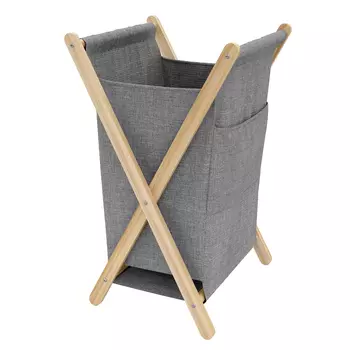 Корзина для белья Wasserkraft Nau WB-772-L серая