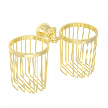 Корзинка двойная универсальная Veragio Gialetta 27 см VR.GIL-6454.DO золото