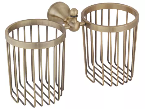 Корзинка двойная универсальная Veragio Gialetta 27 см VR.GIL-6454.BR бронза