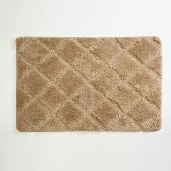 Коврик для ванной комнаты Wasserkraft Lippe Champagne Beige BM-6514 темно-бежевый