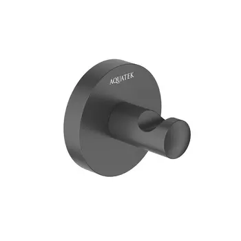 Крючок для полотенец Aquatek Оберон AQ4201MB черный матовый