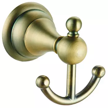 Крючок двойной Azario Elvia AZ-91105Q бронза