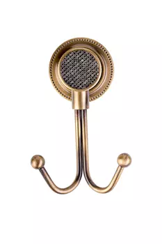 Крючок двойной Boheme Royal Cristal 10926-BR-B бронза, черный