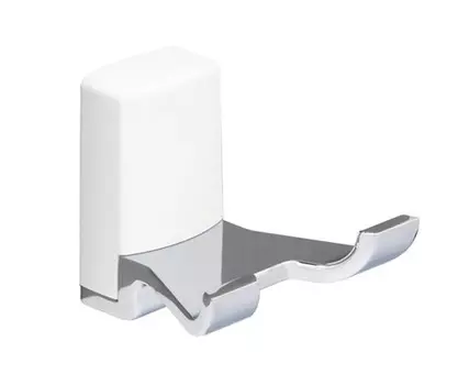 Крючок двойной Wasserkraft Leine K-5023DW белый, хром