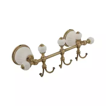 Крючок Migliore Olivia 17432 бронза, белый