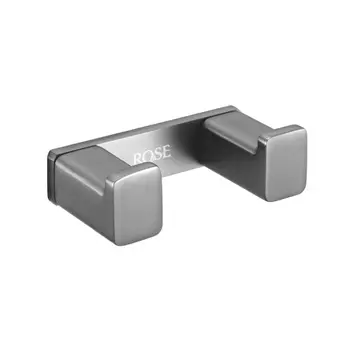 Крючок Rose RG1821T двойной, пепельный