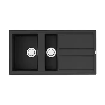 Кухонная мойка 100 см Omoikiri Kitagawa 100-2-GB с донным клапаном графит