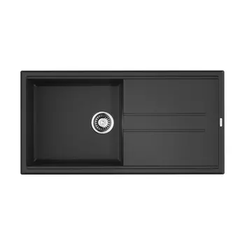 Кухонная мойка 100 см Omoikiri Tedori 100-BL с донным клапаном черный
