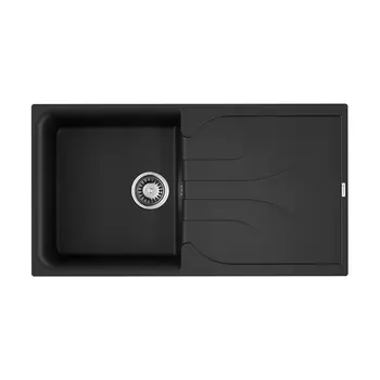 Кухонная мойка 100 см Omoikiri Yasugata 100-BL с донным клапаном черный
