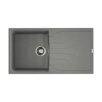 Кухонная мойка 100 см Omoikiri Yasugata 100-GR с донным клапаном серый