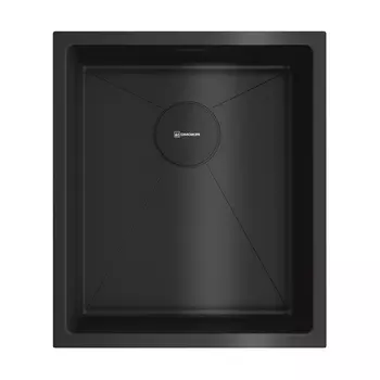Кухонная мойка 38 см Omoikiri Taki 38-U/IF-GB с донным клапаном графит