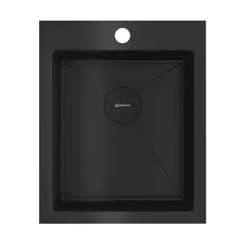 Кухонная мойка 41 см Omoikiri Akisame 41-GB с донным клапаном графит