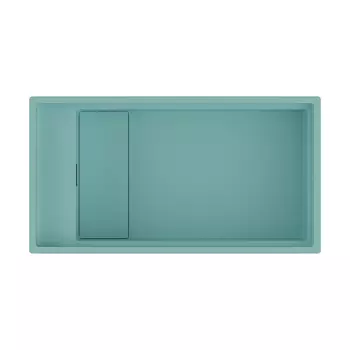 Кухонная мойка 86 см Omoikiri Kinaru 86-U/I-AZ с донным клапаном голубая