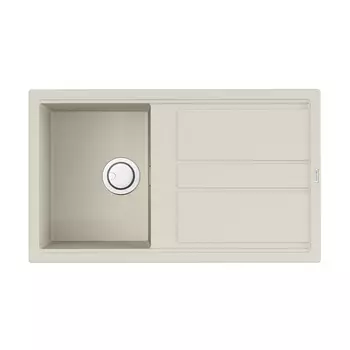 Кухонная мойка 86 см Omoikiri Kitagawa 86-WH с донным клапаном белый