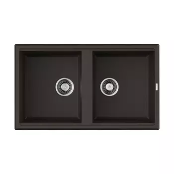 Кухонная мойка 86 см Omoikiri Tedori 86-2-DC с донным клапаном темный шоколад
