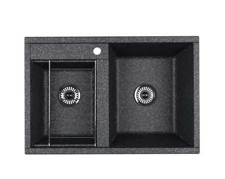 Кухонная мойка Акватон Делия 78 DBL графит 1A715132DE270