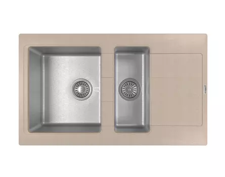 Кухонная мойка Florentina Комби 86 см К 21.410.D0860.107 песочный