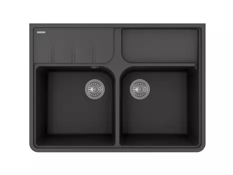 Кухонная мойка Florentina Вилладжио 90 см 20.385.F0898.302 антрацит, с разделочной доской