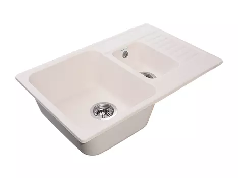 Кухонная мойка Granfest Quarz 74 см GF-Z21K белая
