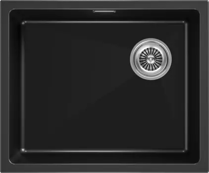 Кухонная мойка Paulmark LUMI 55UNI-SKEW LU55SK-BLM черный металлик