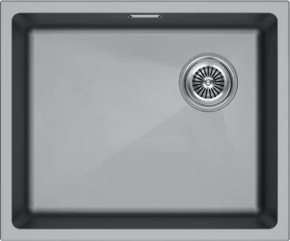 Кухонная мойка Paulmark LUMI 55UNI-SKEW LU55SK-GRM серый металлик