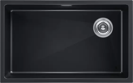 Кухонная мойка Paulmark LUMI 74UNI-SKEW LU74SK-BLM черный металлик