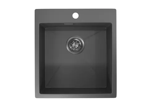 Кухонная мойка Granula 46 см 4600, ГРАФИТ МАТОВЫЙ