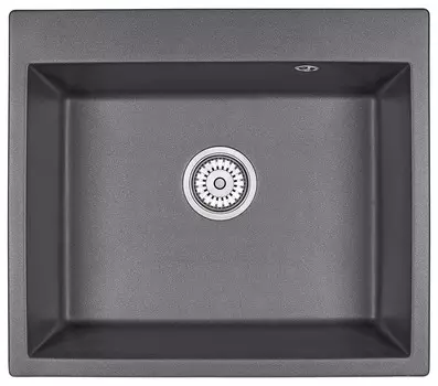 Кухонная мойка Granula 60 см 6001, ГРАФИТ