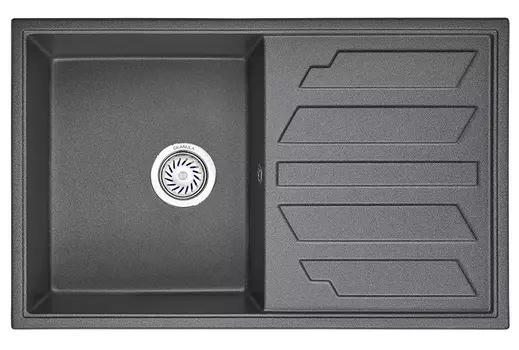 Кухонная мойка Granula 79 см 8002, ГРАФИТ