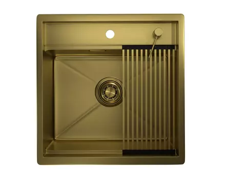 Кухонная мойка Granula Kitchen Space 50 см 5051, ЗОЛОТО САТИН
