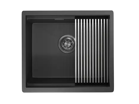 Кухонная мойка Granula Kitchen Space 50 см 5045U, ЧЕРНЫЙ МАТОВЫЙ