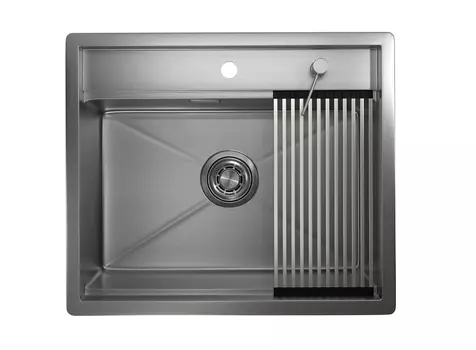 Кухонная мойка Granula Kitchen Space 60 см 6051, СТАЛЬ САТИН