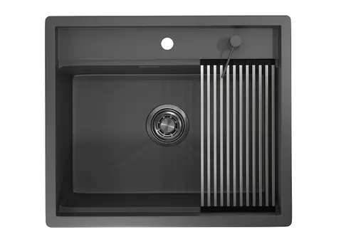 Кухонная мойка Granula Kitchen Space 60 см 6051, ГРАФИТ МАТОВЫЙ