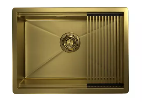 Кухонная мойка Granula Kitchen Space 60 см 6045U, ЗОЛОТО САТИН