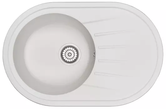 Кухонная мойка Granula Standart 76 см 7601, БЕЛЫЙ