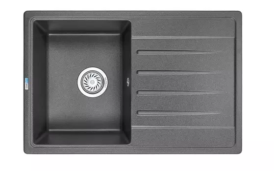 Кухонная мойка Granula Standart 76 см 7602, ГРАФИТ