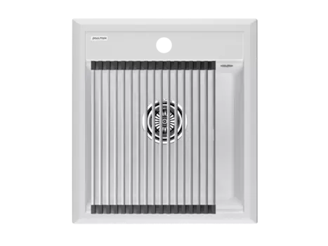 Кухонная мойка Paulmark STEPIA 45 + STEP PM114651-WH+R375-BS белый + Ролл-мат STEP