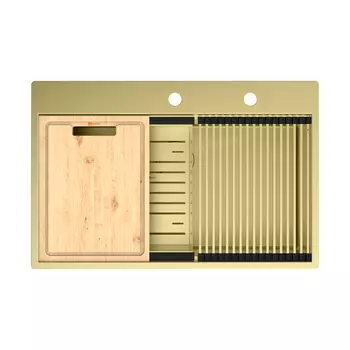 Кухонная мойка Lemark IORDANA 780 78x51 9938118 золото