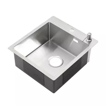 Кухонная мойка Melana ProfLine 44 см MLN-R44485HK+дозатор сатин