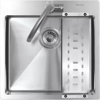 Кухонная мойка Melana ProfLine 50 см MLN-R5050H+коландер сатин