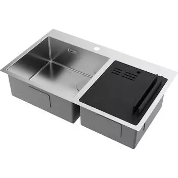 Кухонная мойка Omoikiri Akisame 86-2 Side-IN 4997021 нержавеющая сталь