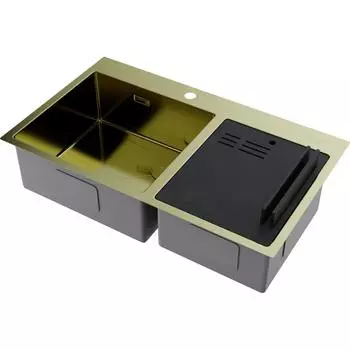 Кухонная мойка Omoikiri Akisame 86-2 Side-LG 4997048 светлое золото