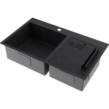 Кухонная мойка Omoikiri Akisame 86-2 Side-GB 4997047 графит