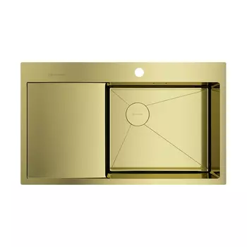 Кухонная мойка Omoikiri Akisame 86 см 86-LG-R Side светлое золото