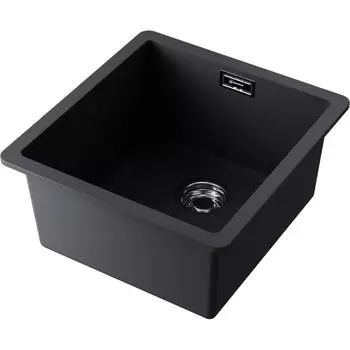 Кухонная мойка Omoikiri Kata 40-U-BL Artgranit черная матовая
