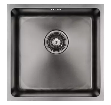 Кухонная мойка Paulmark Vista 44 PM304444-GM 44 см вороненая сталь