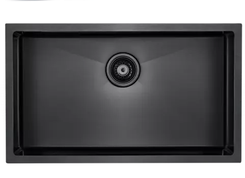 Кухонная мойка Paulmark ALLER 74 UNI PM807444-GM вороненая сталь