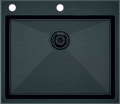 Кухонная мойка Paulmark KRONER-EDGE 59 PM775951-GM вороненая сталь